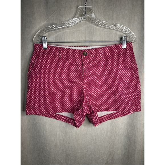 Old Navy Women’s Fuchsia Pink Chino Shorts - Cute Flower Patter - Size 2 - Picture 1 of 4